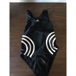 Black and white adidas bathing suit